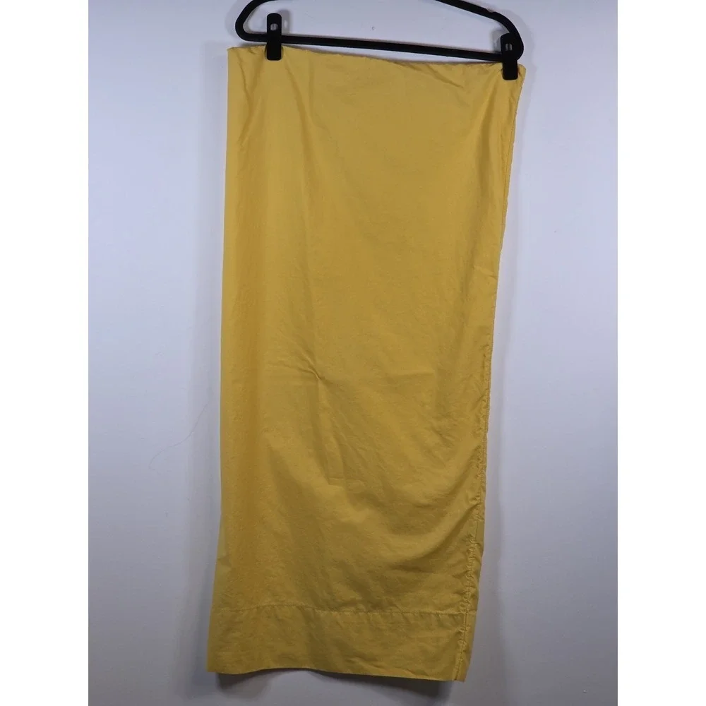 Lauren Ralph Lauren King Pillowcase x 2 Yellow 100% Cotton Bedding Vintage Chic
